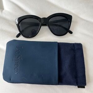 Le Specs Black Women’s Sunglasses with Case